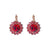 Extra Luxurious Rosette Leverback Earrings in "Hibiscus" *Custom*