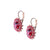 Extra Luxurious Rosette Leverback Earrings in "Hibiscus" *Custom*
