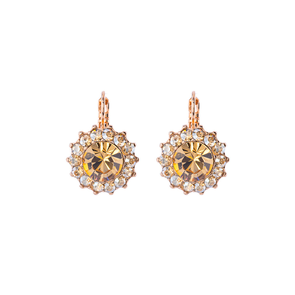 Extra Luxurious Rosette Leverback Earrings in "Chai" *Preorder*
