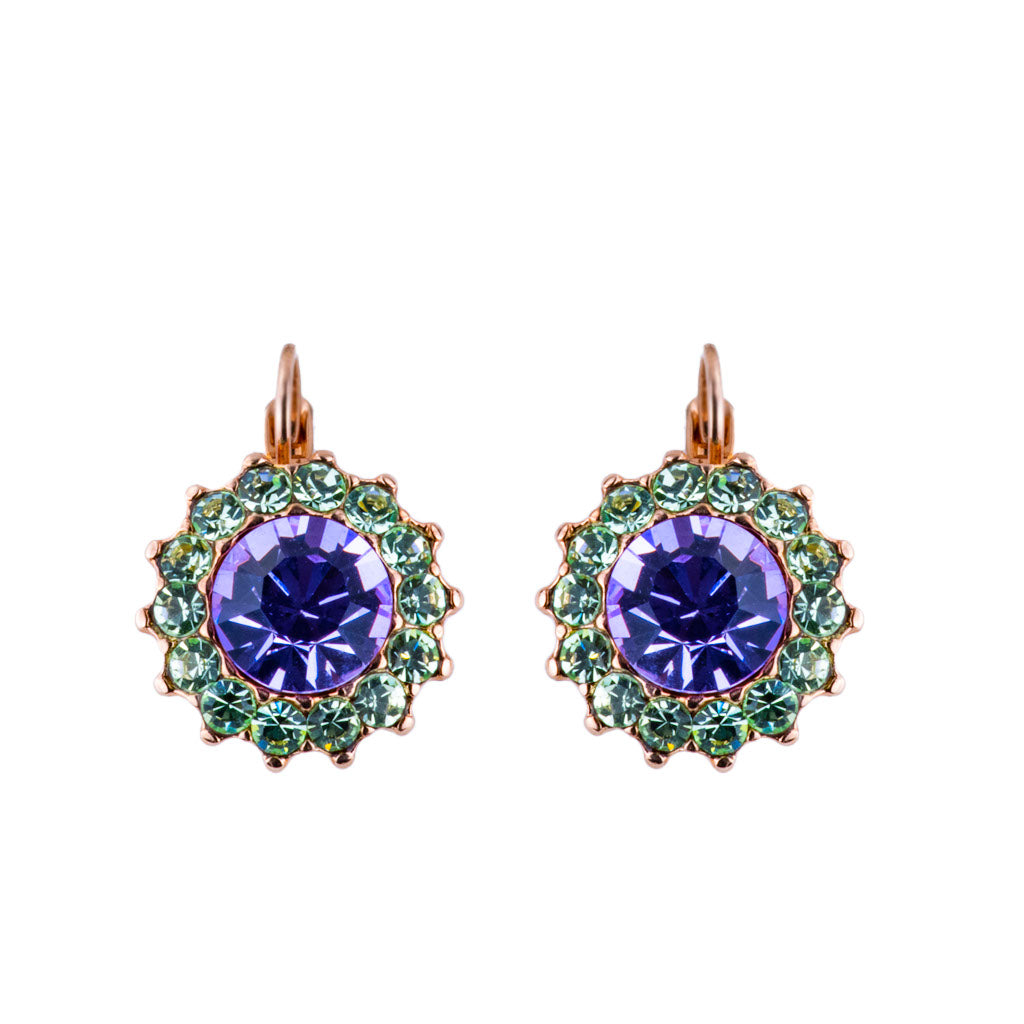 Extra Luxurious Rosette Leverback Earrings in "Mint Chip" *Preorder*