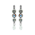 Triple Stone and Briolette Bridal Earrings *Preorder*