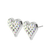 Embellished Heart Post Earrings in Aurora Borealis *Custom*