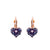 Embellished Heart Leverback Earrings in "Cake Batter" *Custom*