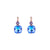 Double Round and Cushion Cut Leverback Earrings in "Wildberry" *Preorder*