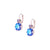 Double Round and Cushion Cut Leverback Earrings in "Wildberry" *Custom*