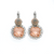 Double Stone Halo Leverback Earrings in "Peace" *Preorder*