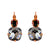 Double Round and Cushion Cut Leverback Earrings in "Rocky Road" *Custom*