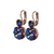 Double Round and Cushion Cut Leverback Earrings in Sun-Kissed "Plum" *Custom*