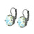 Cushion Cut Leverback Earrings in "Crystal Moonlight" *Preorder*