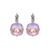 Cushion Cut Leverback Earrings in Sun-Kissed "Lavender" *Preorder*