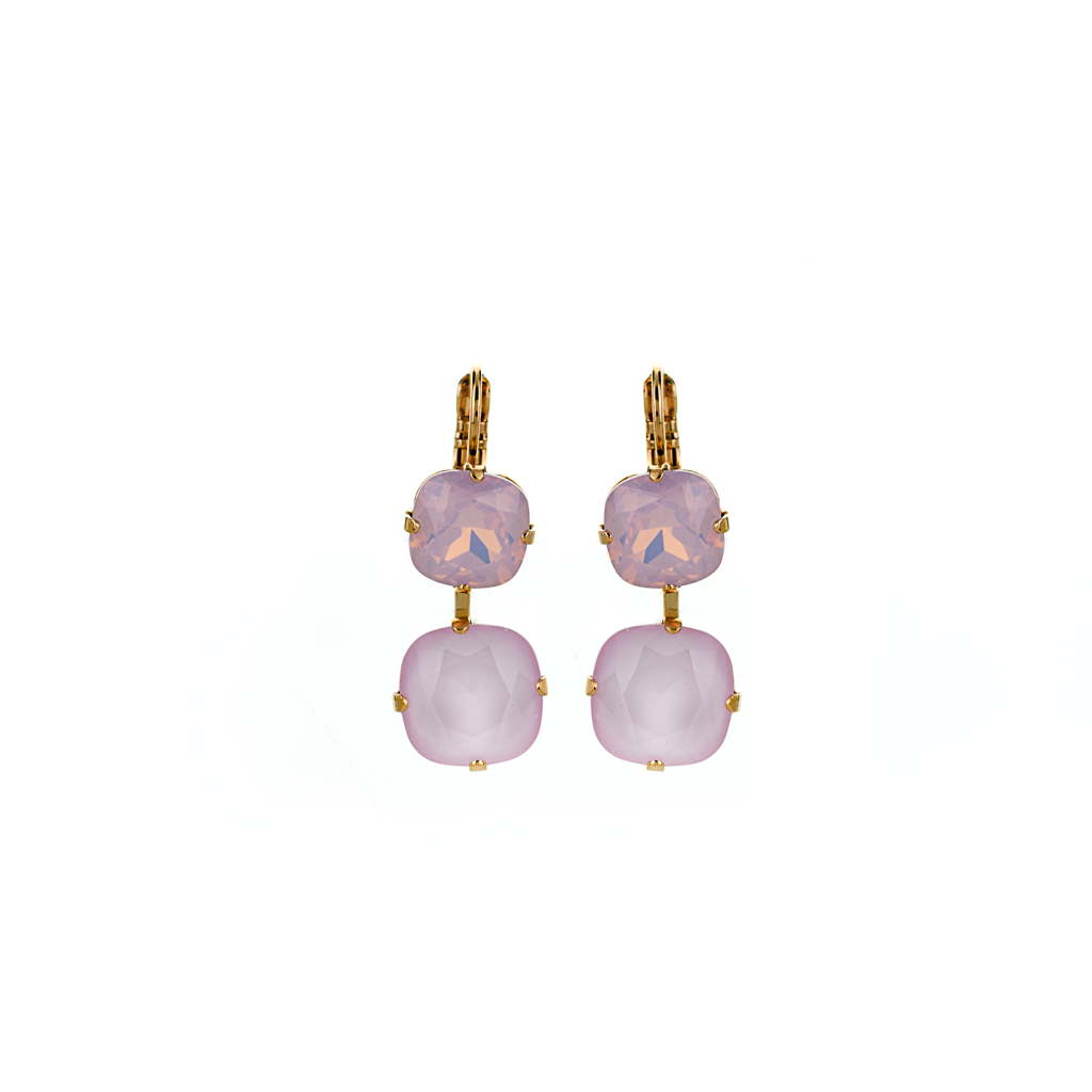 Double Cushion Cut Leverback Earrings in "Love" *Preorder*