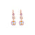 Trio Round and Cushion Cut Leverback Earrings in "Chai" *Preorder*