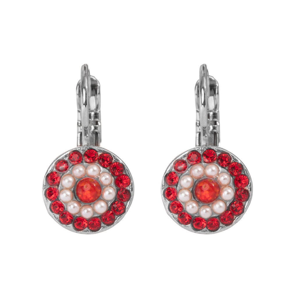 Petite Pavé Leverback Earrings in "Happiness" *Preorder*