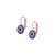 Petite Pavé Leverback Earrings in "Wildberry" *Preorder*