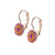 Petite Pavé Leverback Earrings in "Hibiscus" *Preorder*