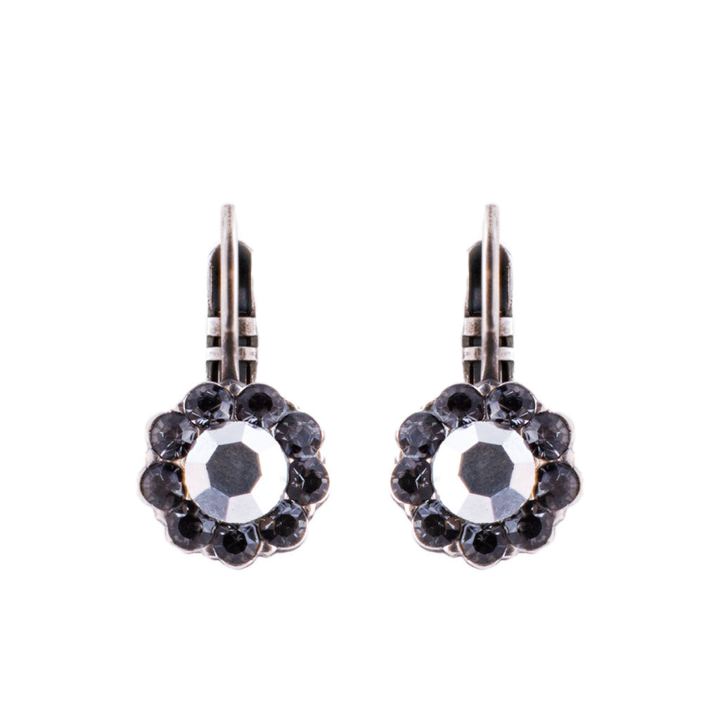 Medium Flower Leverback Earrings in "Rocky Road" *Preorder*