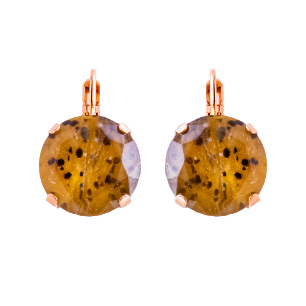 Extra Luxurious Single Stone Leverback Earring in "Cheetah" *Preorder*