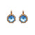 Large Embellished Rivoli Leverback Earrings in "Fairytale" *Custom*