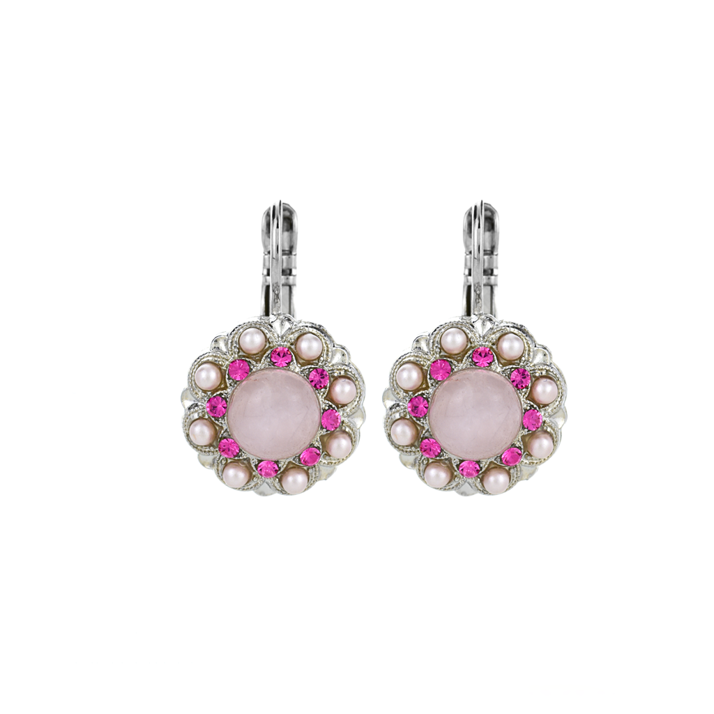 Medium Cluster Leverback Earrings in "Love" *Preorder*