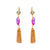 Marquise Leverback Earring With Tassel in "Enchanted" *Preorder*