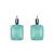 Large Emerald Cut Leverback Earrings in "Seafoam" *Custom*