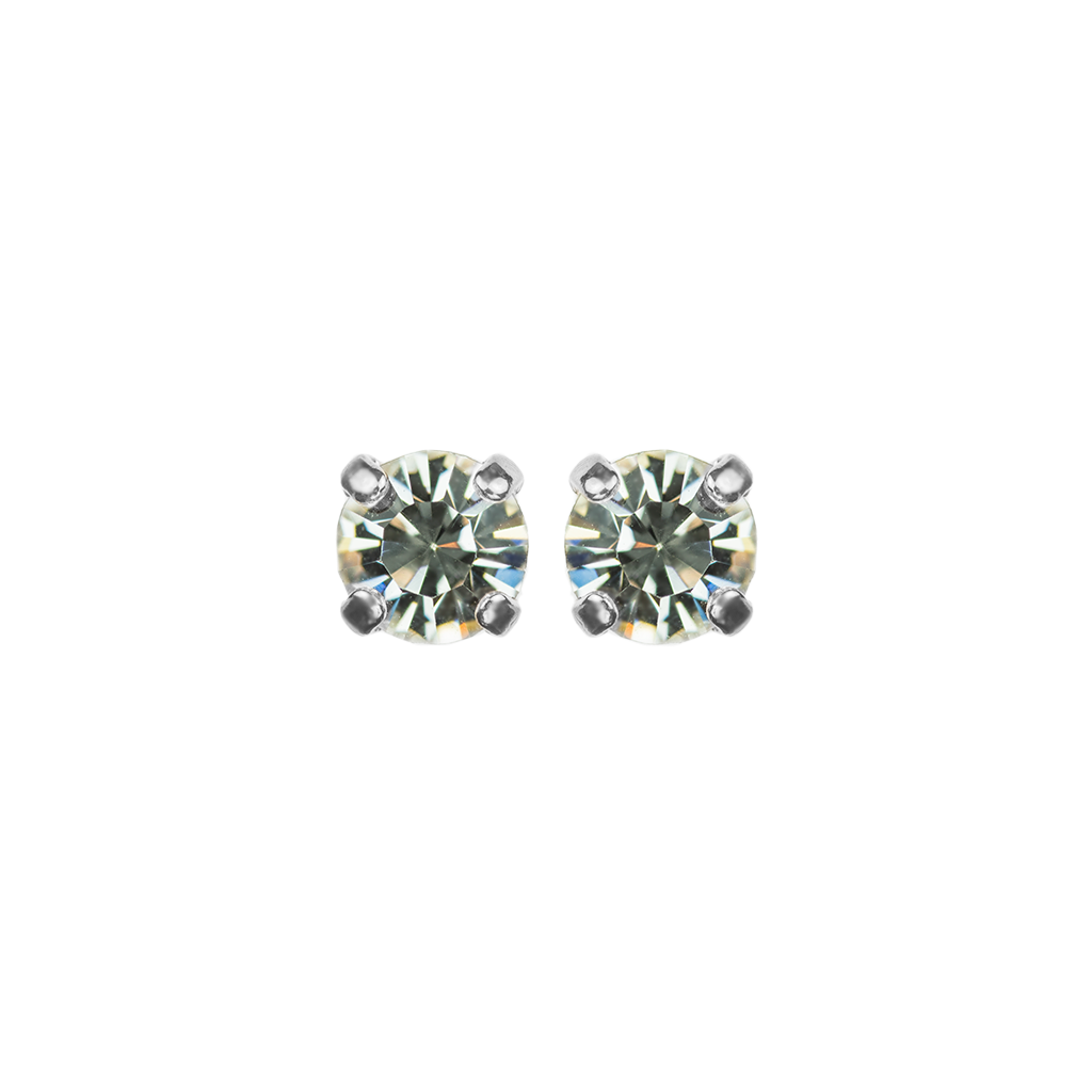 Petite Everyday Stud Earrings  - Rhodium