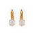 Petite Single Stone Leverback Earrings in "Riverstone" *Custom*