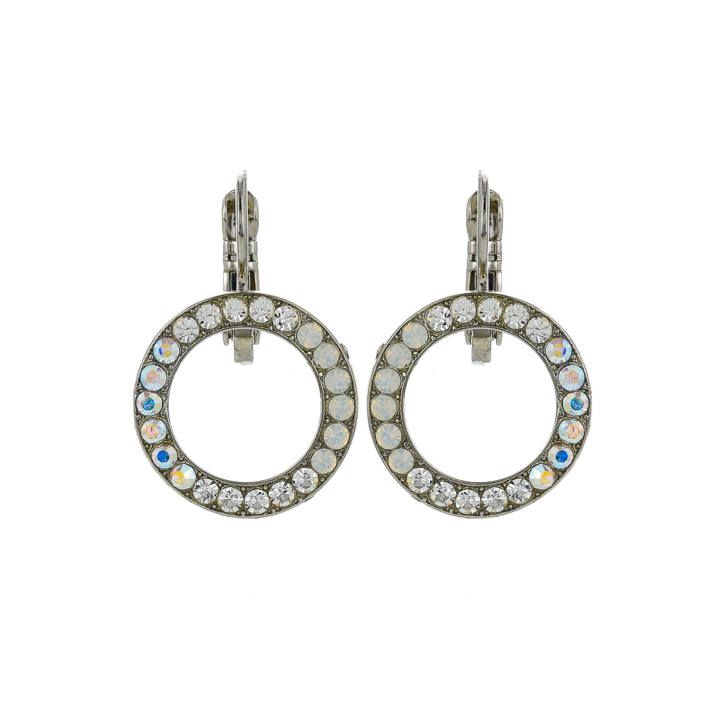 Petite Open Circle Leverback Earrings in "On a Clear Day" *Custom*