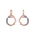 Petite Open Circle Leverback Earrings in "Earl Grey" *Custom*