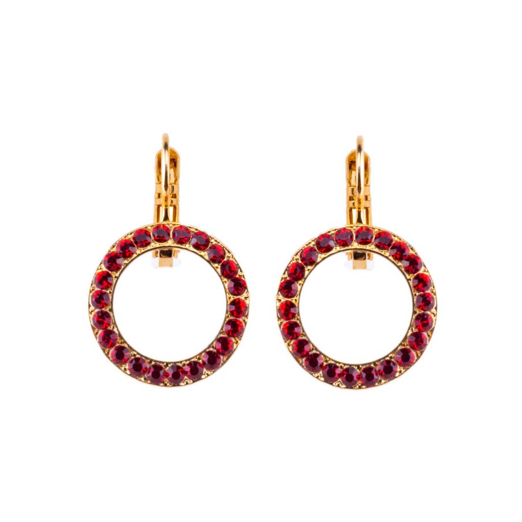 Petite Open Circle Leverback Earrings in "Light Siam" *Preorder*