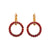 Petite Open Circle Leverback Earrings in "Golden Shadow" *Custom*