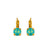 Petite Single Stone Leverback Earrings in Chrysolite Opal *Preorder*