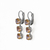 Petite Three Stone Leverback Earrings in Sun-Kissed "Horizon" *Preorder*