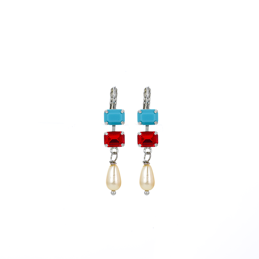 Petite Emerald Leverback Earrings with Briolette in "Happiness" *Preorder*