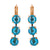Medium Classic Three Stone Leverback Earrings in "Sun-Kissed Aqua" *Custom*