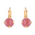 Medium Classic Single Leverback Earrings in "Rose Quartz" *Preorder*