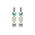 Three Stone Bridal Leverback Earrings in "On A Clear Day" *Custom*