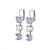 Medium Three Stone Leverback Earrings in "Romance" *Preorder*