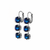 Medium Three Stone Leverback Earrings in Sun-Kissed "Capri" *Custom*