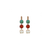 Medium Three Stone Leverback Earrings in "Happiness-Turquoise" *Preorder*