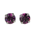 Medium Everyday Post Earrings in "Amethyst" - Rhodium