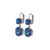 Large Double Stone Rivoli Leverback Earrings in Sun-Kissed "Capri" *Preorder*