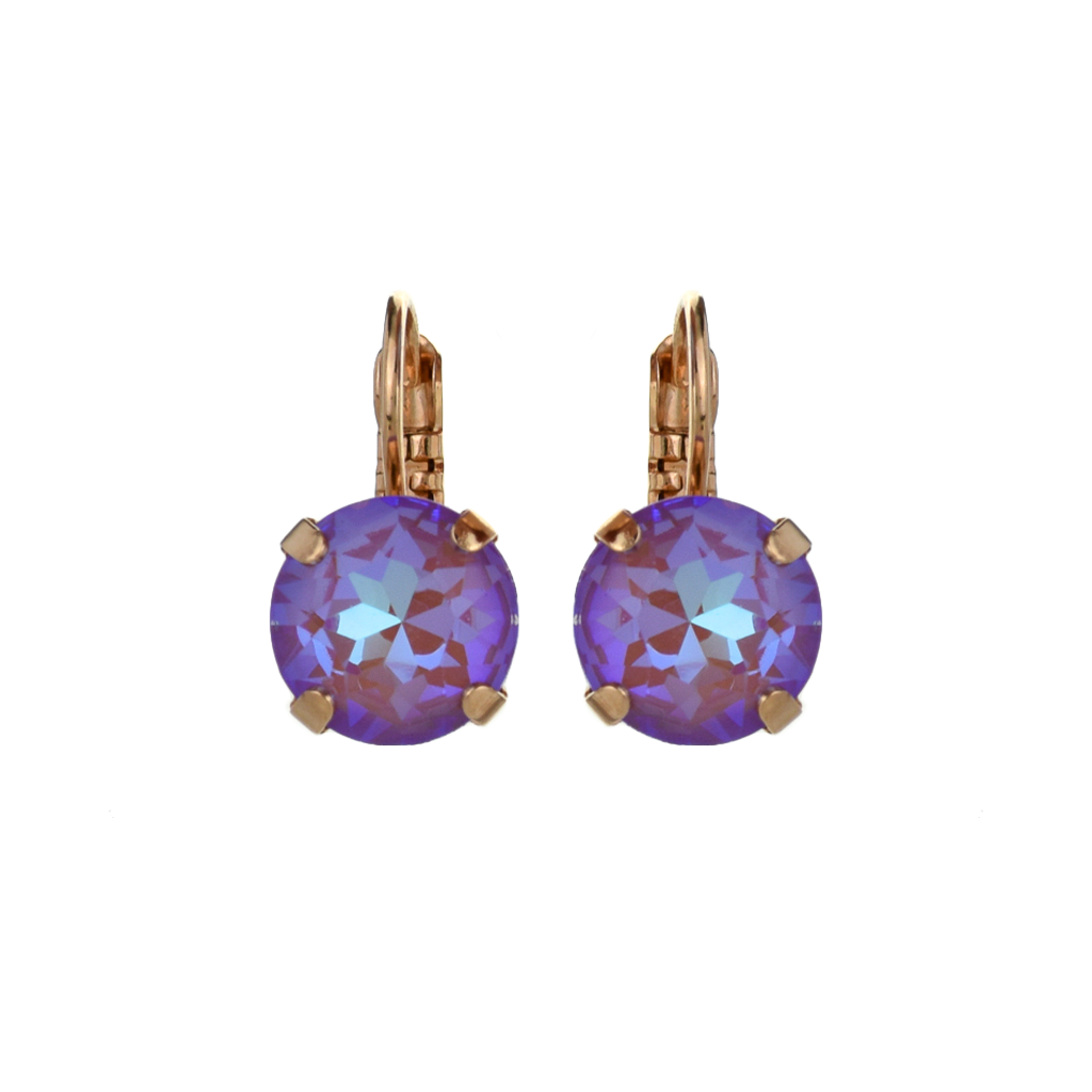 Large Leverback Earrings in Sun-Kissed "Lavender" *Preorder*