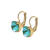 Large Single Stone Leverback Earrings in Sun-Kissed "Aqua" *Preorder*
