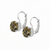 Large Single Stone Leverback Earrings in "Cheetah" *Custom*