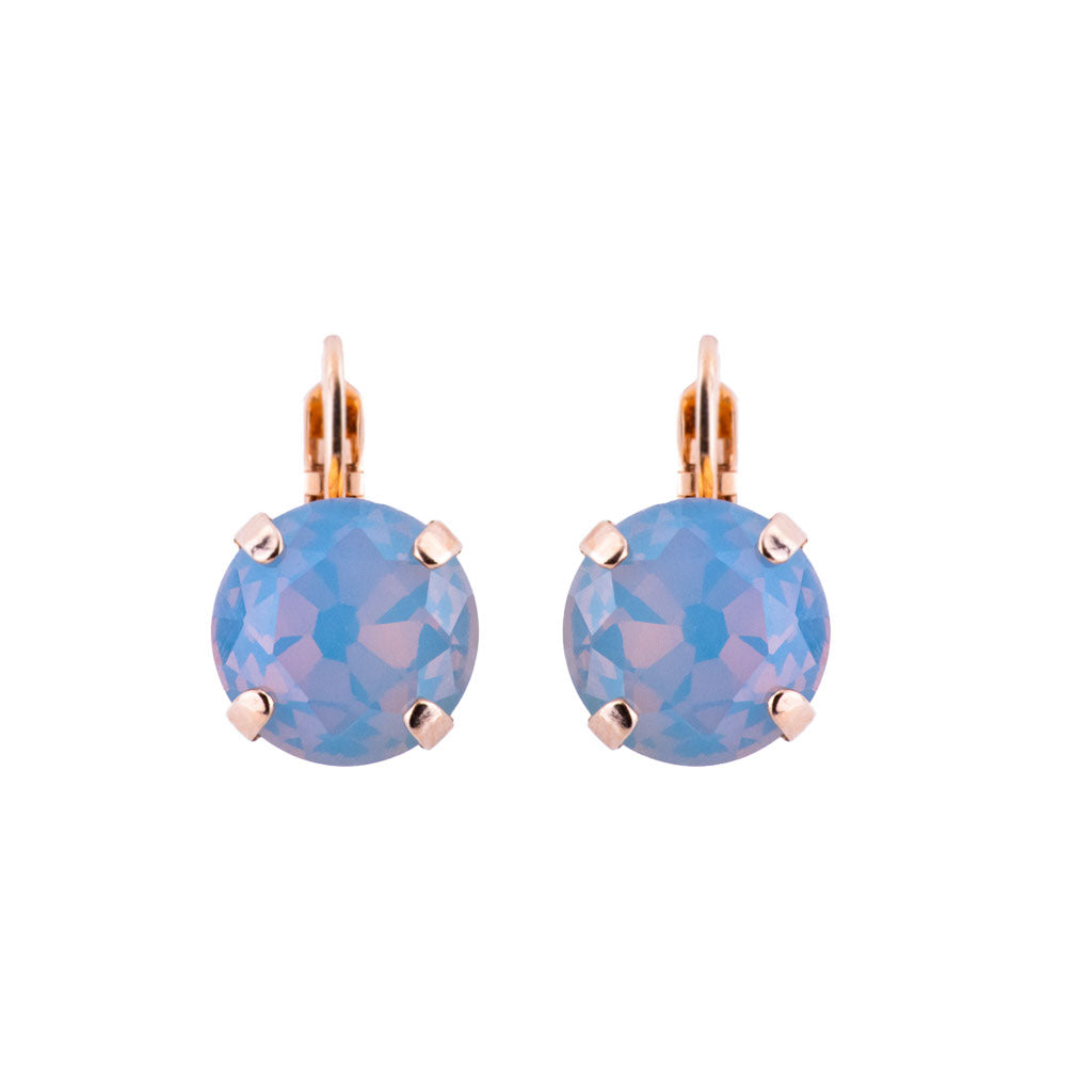 Lovable Everyday Round Leverback Earrings in "Icy Opal" *Custom*