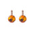 Lovable Everyday Rivoli Leverback Earrings in "Tangerine" *Custom*