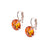 Lovable Everyday Rivoli Leverback Earrings in "Tangerine" *Custom*