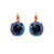Large Everyday Rivoli Leverback Earrings in "Blue Topaz" *Custom*