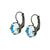 Small Cushion Cut Leverback Earrings in "Crystal Moonlight" *Preorder*